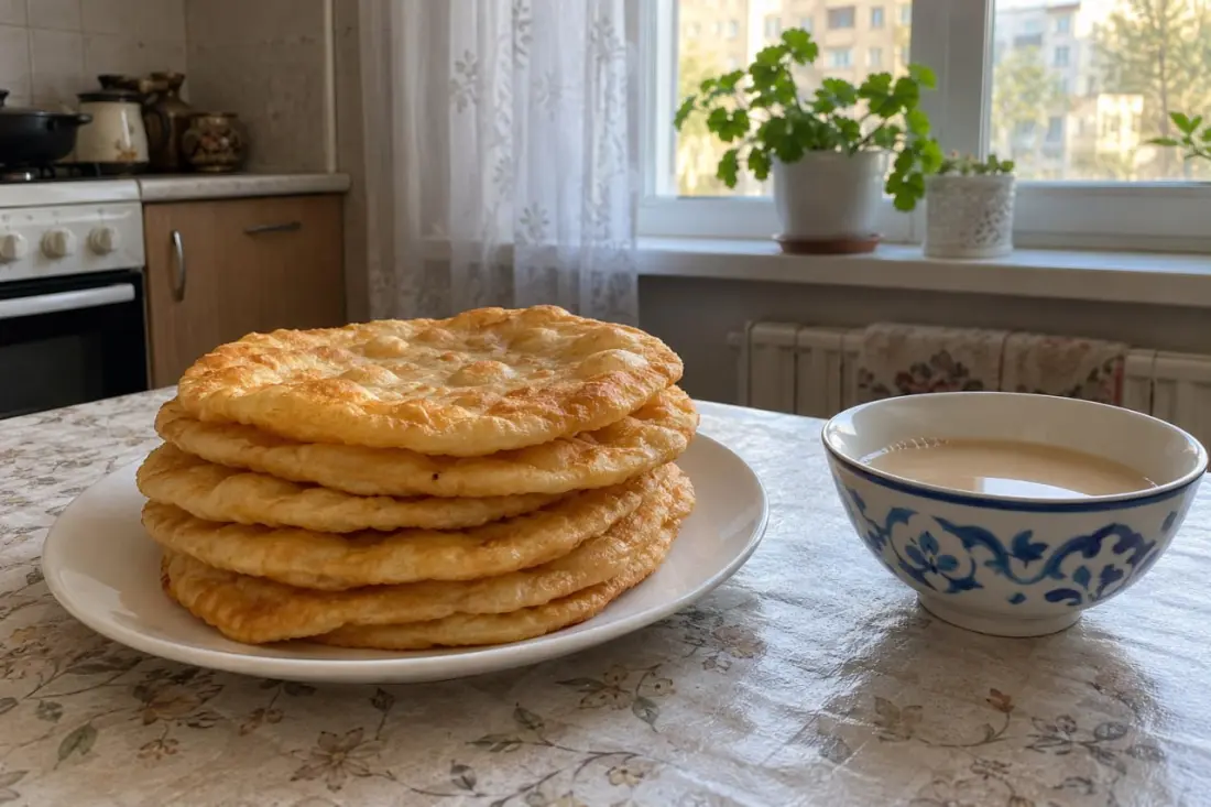 Табақта жатқан жеті жұқа шелпек