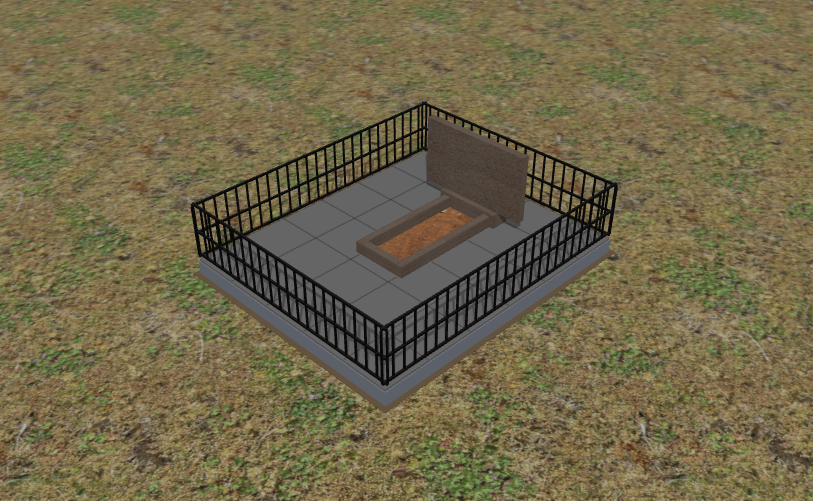 Благоустройство 2.5×3 — Курты серый гранит